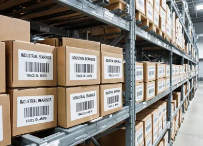 Warehouse bearing labels