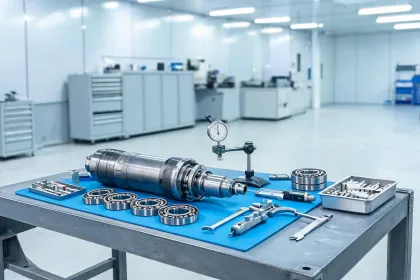 Machine tool spindle bearing setup